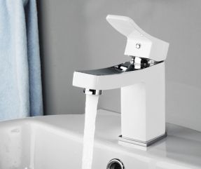 Смеситель Aller 1063WHITE  для умывальника, комбинированное покрытие