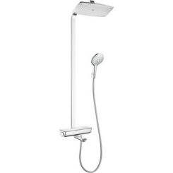 Душевая система Hansgrohe Raindance Select Showerpipe хром/белая полочка 360 27113400
