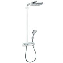 Душевая система Hansgrohe Raindance Select Push 300 3jet Showerpipe белый/хром 27127400