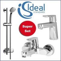 Смеситель Set (B0405AA см-ль д/умыв. + B0412AA см-ль д/ванны + B9503AA душ. гарнитур) Ideal Standard Vito B1132AA