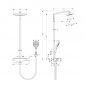 Душевая система Hansgrohe Raindance Select Showerpipe E300 2jet (хром/белый) 27128400