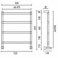 Полотенцесушитель Margaroli Panorama 742-4 водяной, цвет: хром 7424704CRN 